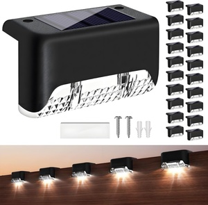 Luci Solari per Scale da Esterno, Illuminazione da Giardino IP44 Impermeabile, Sensore Notturno, Accensione Automatica al Buio, Decorazione Atmosferica Pastorale - Product Image 4