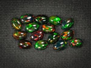 Trending Electric Blue Green Ethiopian Opal 4x6 mm Oval High Dome Cabochon Loose Gemstone for Ring & Pendant October Birthstone - Product Image 4