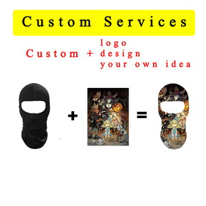 Balaclava Wholesale Polyester Custom Printed logo Full Face <b>Mask</b> Balaclava for Motorcycle DDP Shipping - Product Image 3
