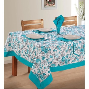Custom design for home modern design Dust-proof 100% Organic Cotton GOTS Certified <b>Table</b> <b>Cloth</b> From India - Product Image 5