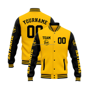 Chaqueta Varsity Personalizada para Hombre, Equipos Deportivos MCACVJ07, Tela de Lana, Logotipo Bordado en la Parte Delantera, Transpirable, Resistente al Viento - Product Image 1