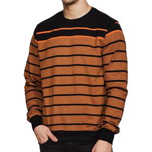 Sweatshirts pour hommes en coton polaire coupe ajustée décontracté col rond surdimensionné élégant pull à manches longues mode d'hiver - Product Image 1