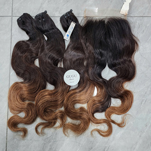 GUGU Cabello Humano Virgen Remy Marrón Oscuro de 20 Pulgadas, Ondulado, Doble Trama, Súper Doble Estirado, Color Personalizable, 100g, Vietnamita - Product Image 4