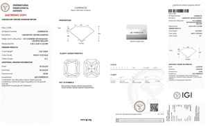 Diamante suelto VS Claridad VS, 9 quilates, corte radiante, diamante cultivado en laboratorio, certificado IGI, para joyería - Product Image 2