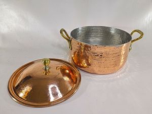 กระทะซอสโลหะพร้อมฝาปิดหม้อเครื่องครัวที่สวยงามเหมาะสำหรับใช้ในบ้านโรงแรมและร้านอาหารกระทะซอสทองแดงขนาดใหญ่ - Product Image 6