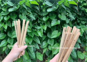 Paille en bambou biodégradable réutilisable 20cm/Pailles jetables écologiques avec logo personnalisé Paille à boire pour cocktail Fête - Product Image 5