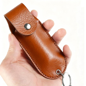 Étui en cuir léger pour mini spray au poivre de sécurité, porte-clés, protection pour utilisation en extérieur, pochette pour spray au poivre - Product Image 4