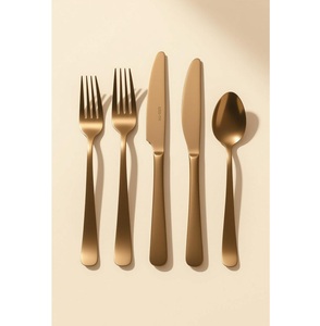 Couverts en acier inoxydable finition or, un chef-d 'œuvre de luxe qui transforme la salle à manger en une expérience royale - Product Image 6