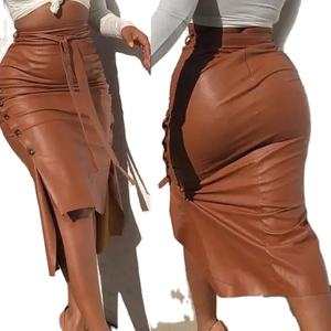 Jupes en cuir pour femmes fournisseur d'usine jupe légère de haute qualité à vendre femmes élégantes et confortables - Product Image 2
