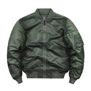 Custom Waterproof <b>Bomber</b> <b>Jacket</b> with Zipper Sleeve Pocket Windproof Outerwear for <b>Men</b> OEM Streetwear <b>Varsity</b> <b>Jacket</b> - Product Image 3