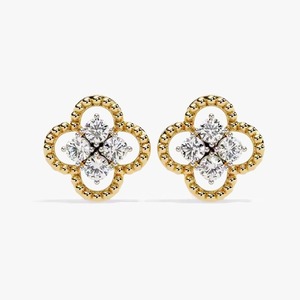 Bijoux en diamant de laboratoire de bonne qualité, design en argent sterling 925, boucles d'oreilles fines pour femmes de 4 mm et 5 mm - Product Image 4