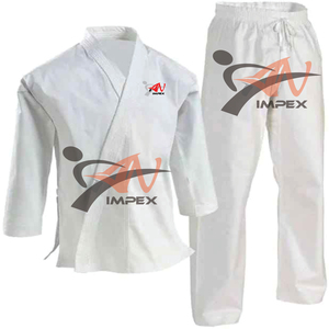 Uniformes de karaté de qualité supérieure avec logo personnalisé Vêtements d'arts martiaux en polyester/coton, légers et durables, respirants au toucher - Product Image 5