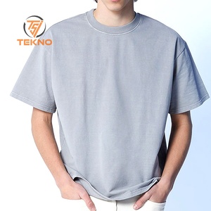 เสื้อยืดผู้ชายสไตล์วินเทจทรงโอเวอร์ไซส์สำหรับ220gsm เสื้อยืดผ้าฝ้าย100% น้ำหนักเบาระบายอากาศได้ปรับแต่งโลโก้ได้ตามต้องการ - Product Image 1