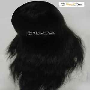 REGENT Premium Trama atada a mano Cabello indio Topper para damas Onda natural Recta Stock al por mayor - Product Image 5