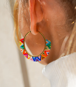 Pendientes de Aro Hechos a Mano con Cuentas Japonesas Miyuki - Product Image 3