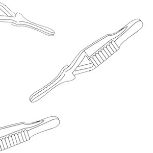 Abrazadera Manual Dieffenbach para Bulldog, mordazas lisas finas curvas de 30mm, abrazadera de oclusión Vascular atraumática de 1,8mm, acero inoxidable quirúrgico - Product Image 1
