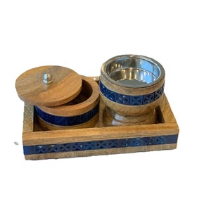 Ensemble de brûleurs d'encens en résine de bois de qualité supérieure Medkhan Mubkhar Bakhoor avec plateau et boîte en bois - Product Image 2