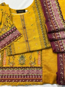 Ssumaira's Winters Premium Khaddar Airjet Digital Printed Khaddar Shirt Dupatta & Plain Dyed Khaddar Pants - Product Image 6