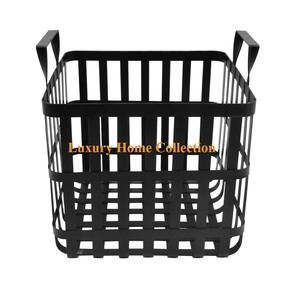 Vente en gros d'ustensiles de cuisine seau et panier de rangement couleur noire enduit de poudre fait à la main design luxueux aspect admirable panier de fruits - Product Image 4