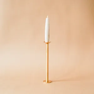 Modern Luxury Wedding Decor Metal Candle Stand Gold Plated <b>Brass</b> Candle Stand Table Ware <b>Candlestick</b> Holder - Product Image 1