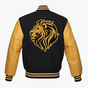 Chaqueta Letterman de alta calidad para hombre, chaquetas Versity de lana 100% de cuero Real, diseño personalizado de invierno, chaqueta de béisbol universitaria para hombre - Product Image 2