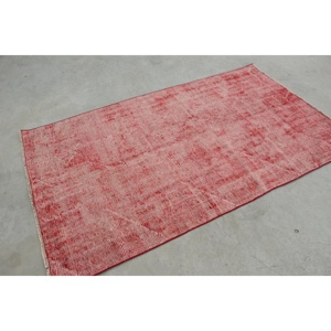 Tapis turc 3,9x6,8 pi (120x207 cm), tapis oriental rouge vintage - Product Image 3