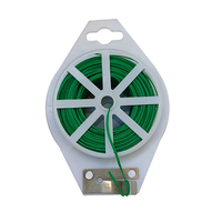 Attache de jardin simple en plastique et métal recouvert de PVC vert 100M - RAPITECH GT072 - Support pour plantes