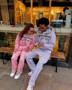 ชุดวอร์มแนวสตรีทสำหรับผู้ชาย2ชิ้นพิมพ์ลายมีฮู้ดและกางเกงวอร์มชุดวอร์มโอเวอร์ไซส์สำหรับฤดูหนาว - Product Image 2