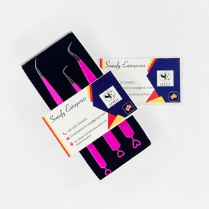 Nouvelle collection Somofy Enterprises, pinces à cils en acier inoxydable, marque privée, antistatiques, fines, 10 mm, pointe en fibre durable - Product Image 6