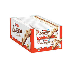 Barras de chocolate blanco Kinderr Bueno con crema de avellanas y leche en cajas de exhibición de 24 unidades para distribución minorista y mayorista. - Product Image 6