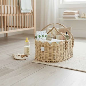 Cesta organizadora de pañales para bebé de ratán, hecha a mano, al por mayor, ecológica, fabricada en Vietnam - Product Image 3