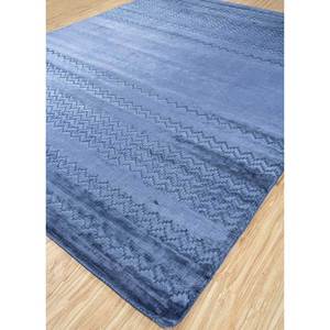 พรมไหมไผ่ทำมือสไตล์โบฮีเมียนสีน้ำเงิน รุ่น HBS-02-a สัมผัสแห่งธรรมชาติที่เป็นเอกลักษณ์ - Product Image 2