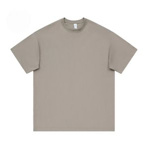 T-shirt pour homme 100% coton avec logo personnalisé design de luxe de qualité côtelée col rond oversize épaules tombantes Streetwear T-shirt vierge pour homme - Product Image 5