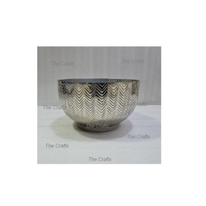 Chocolats islamiques couleur or en métal bol de service fait à la main forme ronde bonbons dates bol à un prix abordable - Product Image 4