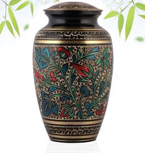 Urna de latón para adultos para cenizas humanas con estilo elegante adecuada para servicios conmemorativos decoraciones funerarias y tributos familiares - Product Image 2