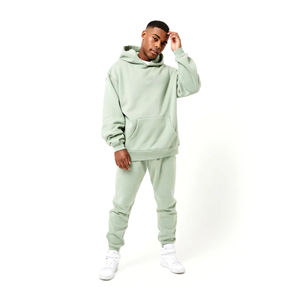 Sweat à capuche oversize en molleton de coton 100% unisexe Sweat-shirt d'hiver respirant imprimé de logo personnalisé avec sweat à capuche brodé pour hommes - Product Image 4