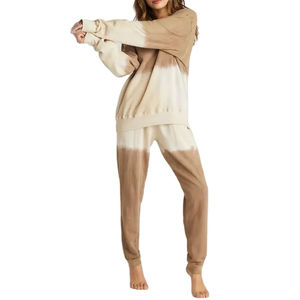 เสื้อสเวตเชิ้ตแขนยาวผู้หญิงสองสี  โลโก้ด้านหน้า คอกลม ผ้าอื่นๆ สำหรับฤดูหนาว - Product Image 5