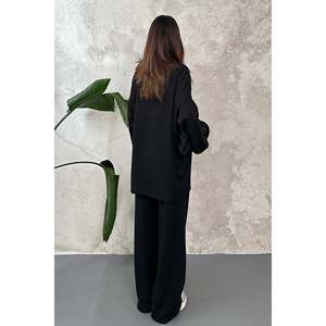 กางเกงวอร์มสีดำ - สีดำ - Product Image 5