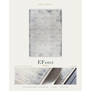 พรมโพลีโพรพิลีนและโพลีเอสเตอร์ขายส่ง EFSUN EF002 สีเทา ผลิตด้วยเครื่องจักร พรมตุรกีสำหรับห้องนั่งเล่น โครงการโรงแรม - Product Image 2