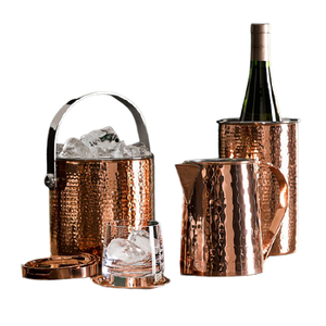 Cubo de almacenamiento de hielo de cobre martillado con forma y tamaño personalizados de calidad superior Cubo de hielo al precio más bajo - Product Image 1