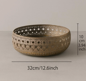 Cuenco de Latón Artístico Hecho a Mano para Decoración del Hogar, Cuencos de Metal a Prueba de Derrames, Chapado en Oro Seguro - Product Image 6