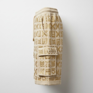 Pantalones Cortos Cargo de Algodón Sólido para Hombre, Estampado Puff, Estilo Urbano, Ajuste Holgado, Desgastado, Gimnasio, Casual, Fabricante, Venta al por Mayor, OEM - Product Image 3