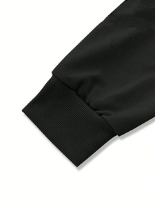 Ensemble de survêtement streetwear personnalisé 400 GSM avec fermeture éclair, strass, pantalon de jogging, taille double, coupe évasée, capuche légère, 100% coton pour homme - Product Image 5