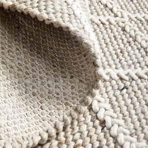 Alfombras Modernas de Lana Natural, Tejidas a Mano, con Diseño de Bucle, Alfombras de Lana Hechas a Mano con Diseño de Bucle para Sala de Estar - Product Image 5