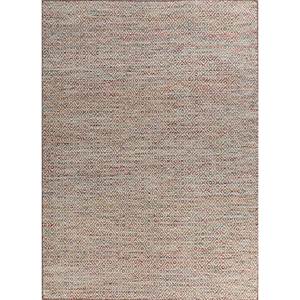 พรมทอแบบเรียบลายเรขาคณิต Abrash Adwv-13047 ทำจากขนสัตว์และใยวิสโคส สีแดงและสีส้ม สำหรับใช้ในบ้าน - Product Image 1