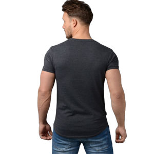 Camiseta Casual para Hombre, Talla Grande, 100% Algodón, Transpirable, de Secado Rápido, con Patrón Sólido, Manga Corta, Nuevo Diseño, Superventas - Product Image 2
