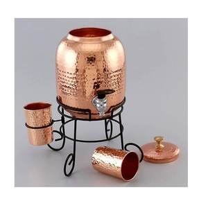 Ayurvedic Copper Matka Metal <b>Water</b> Storage <b>Dispenser</b> Heat Resistant Dishwasher Safe Modern Design Wellness Wholesale Customized - Product Image 3
