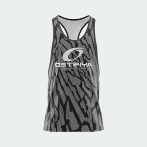 Men's Gym Muscle Fit Tank Tops 100% Polyester Woven Plain Dyed Quick Dry Breathable Front <b>Logo</b> Fitness Workout - Product Image 2