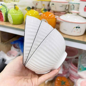 Venta caliente Simplicidad Cuenco de arroz de cerámica Juegos de vajilla Cuencos de cerámica redondos baratos Utensilios de cocina cuenco de arroz shantian hecho en Vietnam - Product Image 2