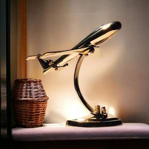 Laiton fini avion Vintage classique pour bureau à domicile Table bureau décor pièce maîtresse cadeau et pièce maîtresse en laiton à collectionner - Product Image 1